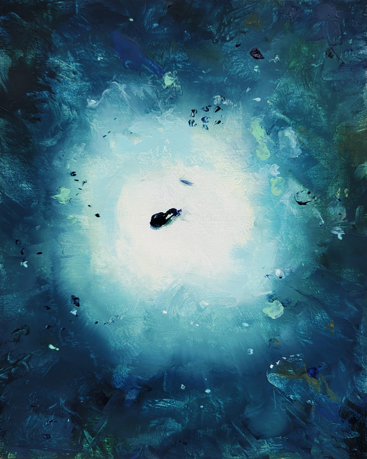 SILENCE AMONG THE SILENCES - THE QUIET - Oil on cradle wood panel 20x25cm