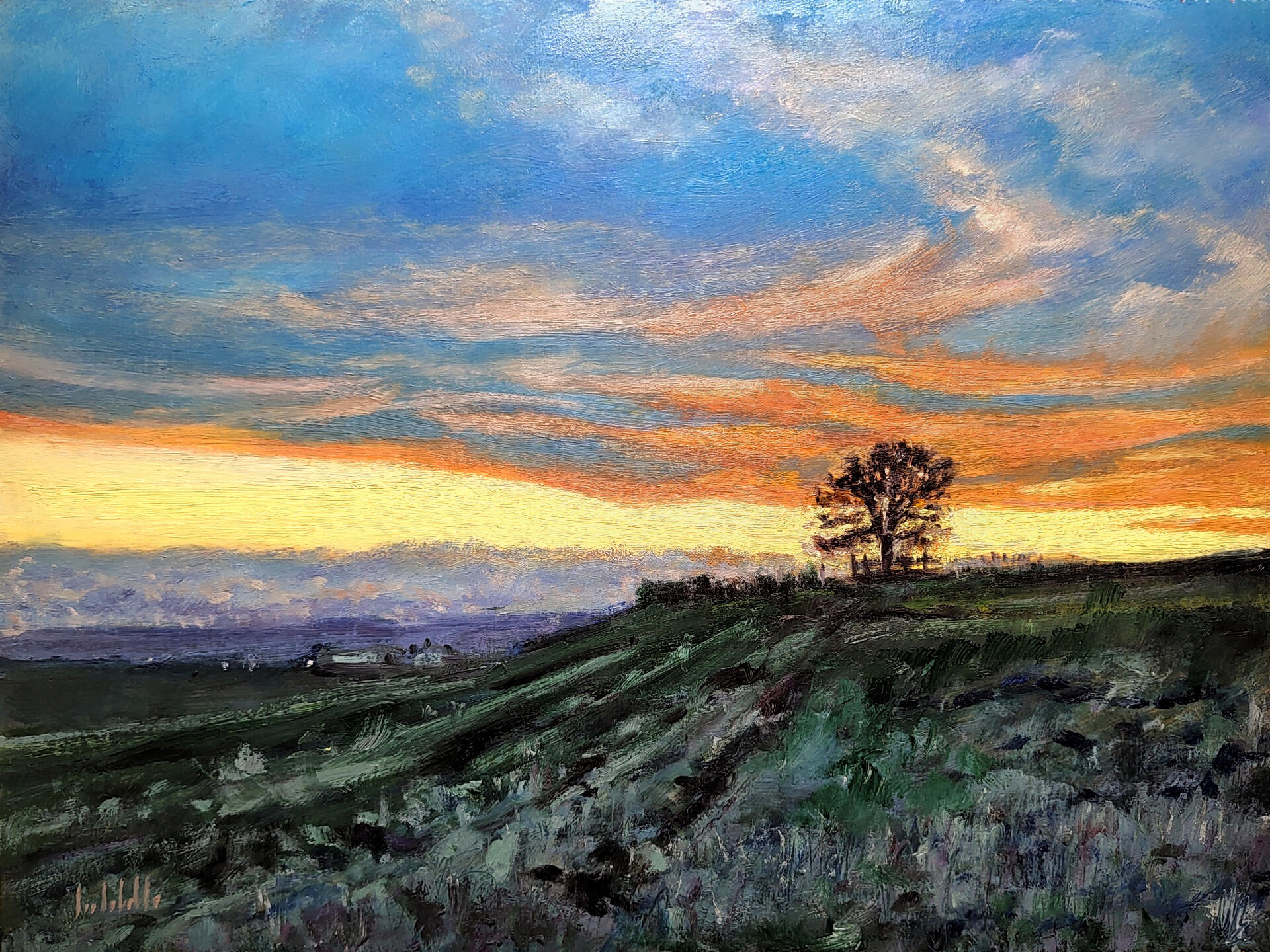 THE END OF A WONDERFUL WEEKEND - Oil on board 40x30cm