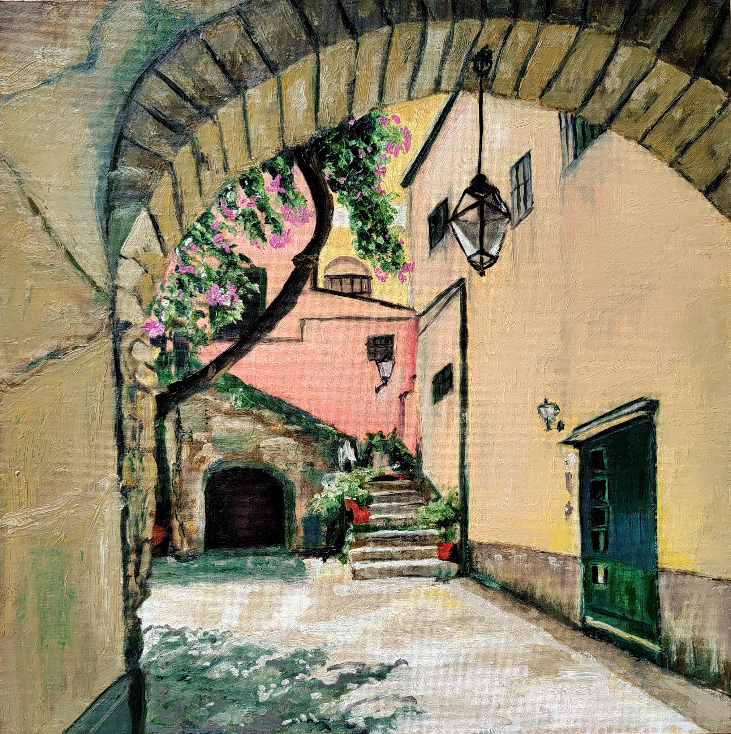 🔴 RITORNO A CASA - Oil on canvas board 40x40cm