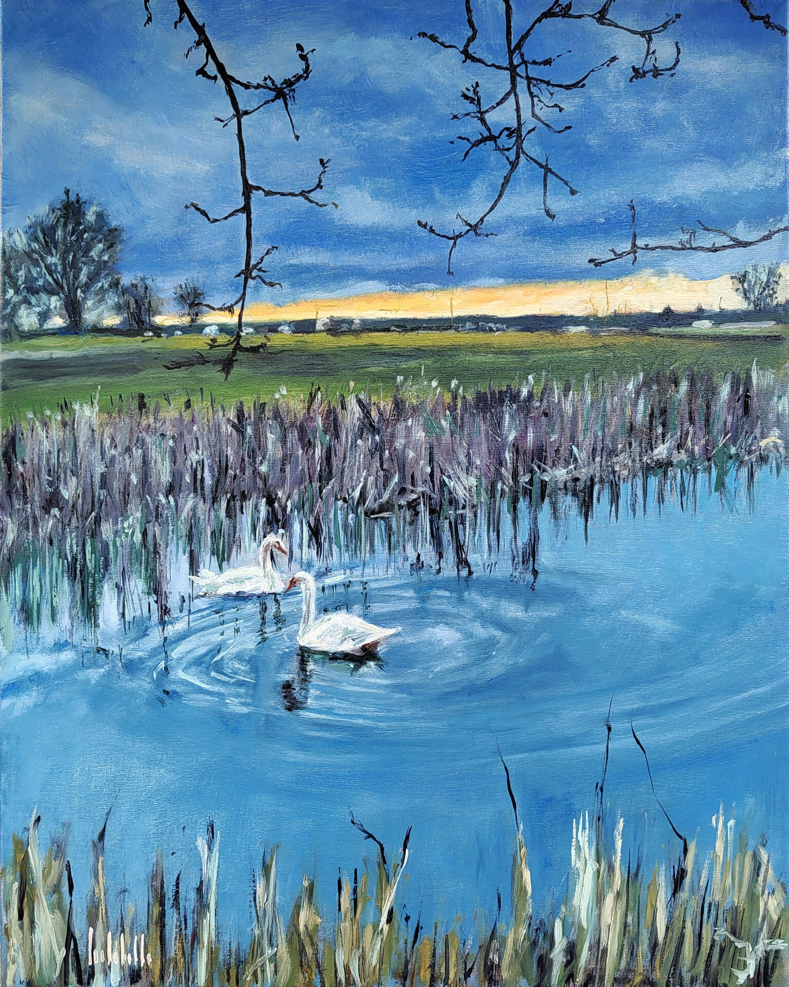 THE BLUE HOUR - Oil on canvas 40x50cm