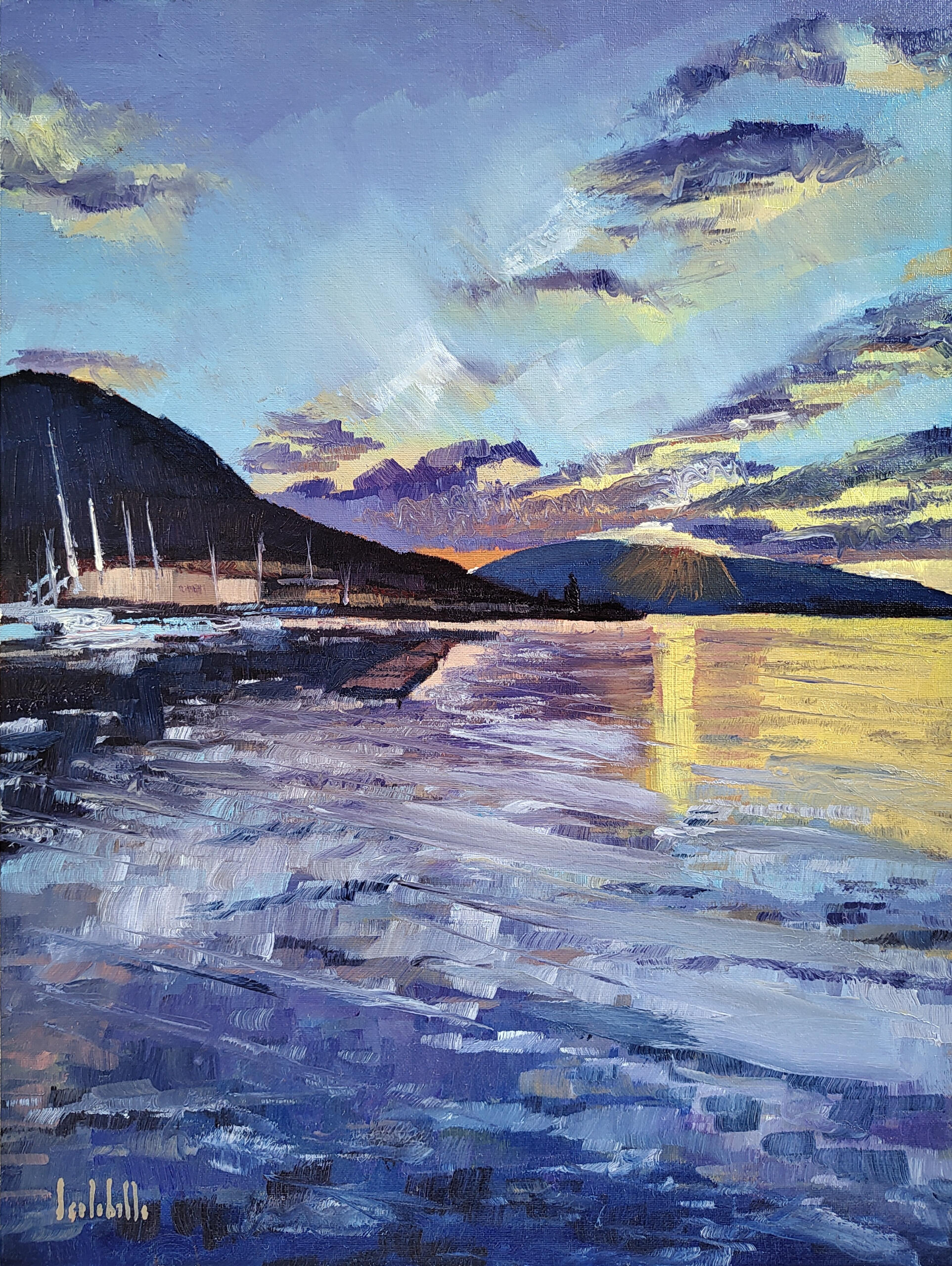 IL RISVEGLIO - Oil on canvas board 30x40cm