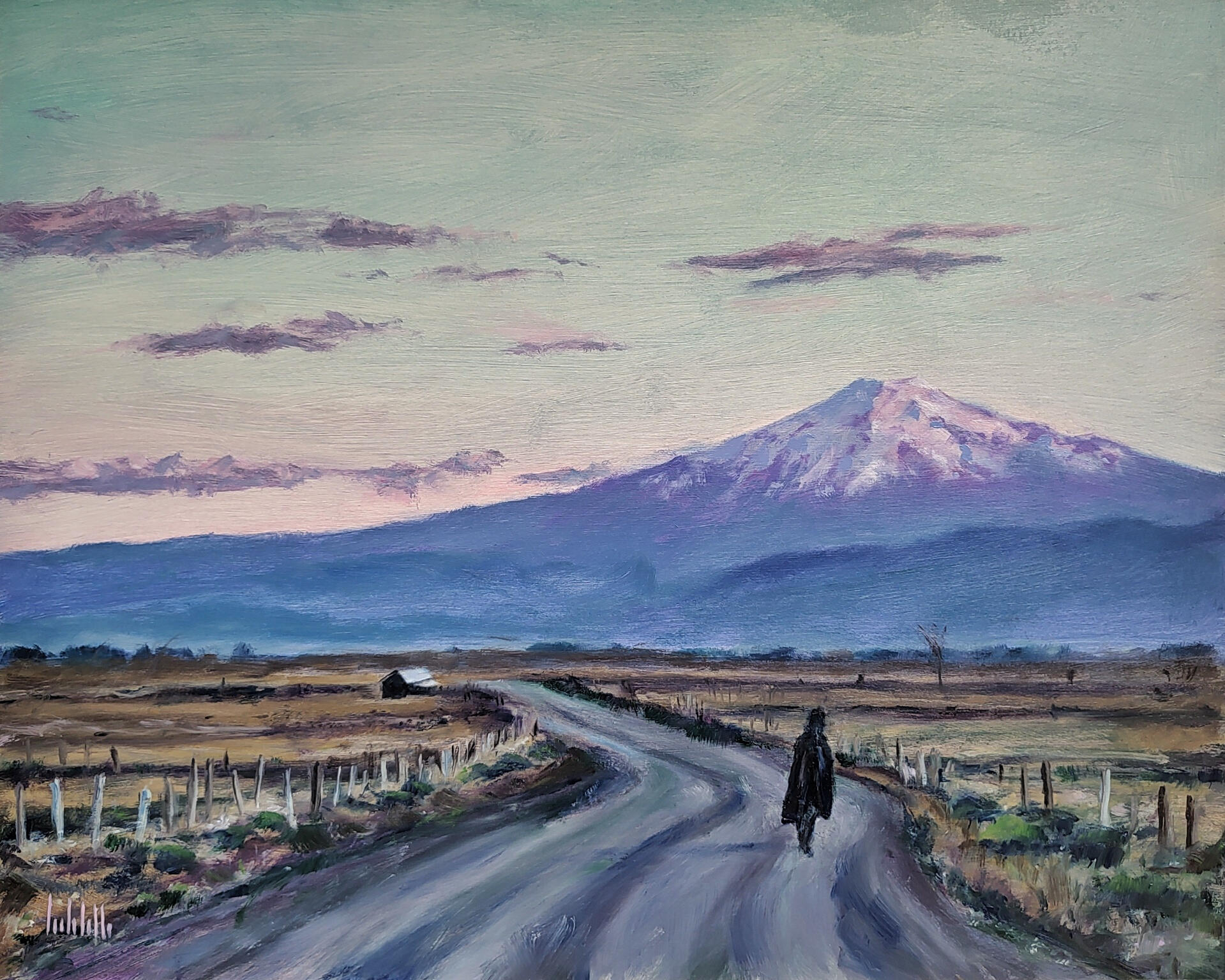 ON THE ROAD AGAIN - Oil on board 50x40cm