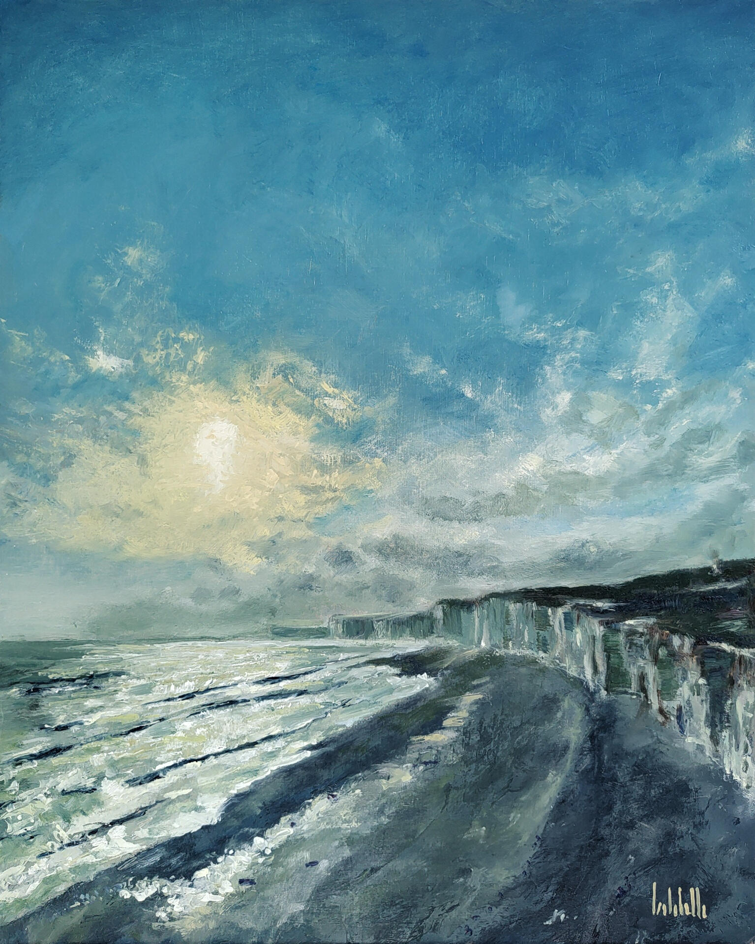 CLIFF REMAINS - Oil on board 40x50cm