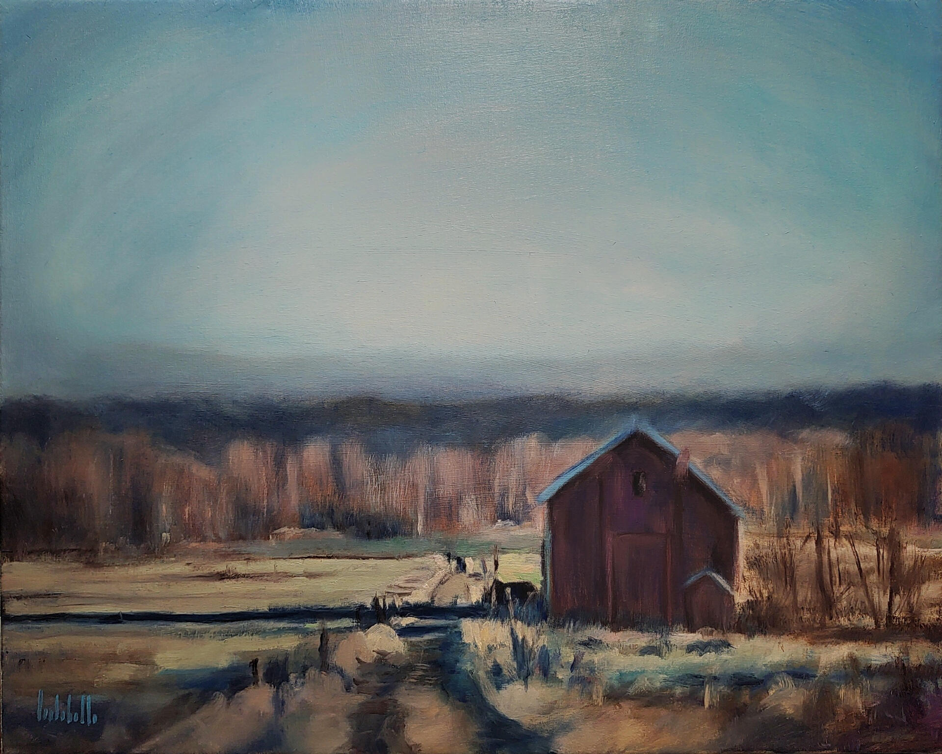 WHERE WINTER WHISPERS - Oil on canvas 50x40cm