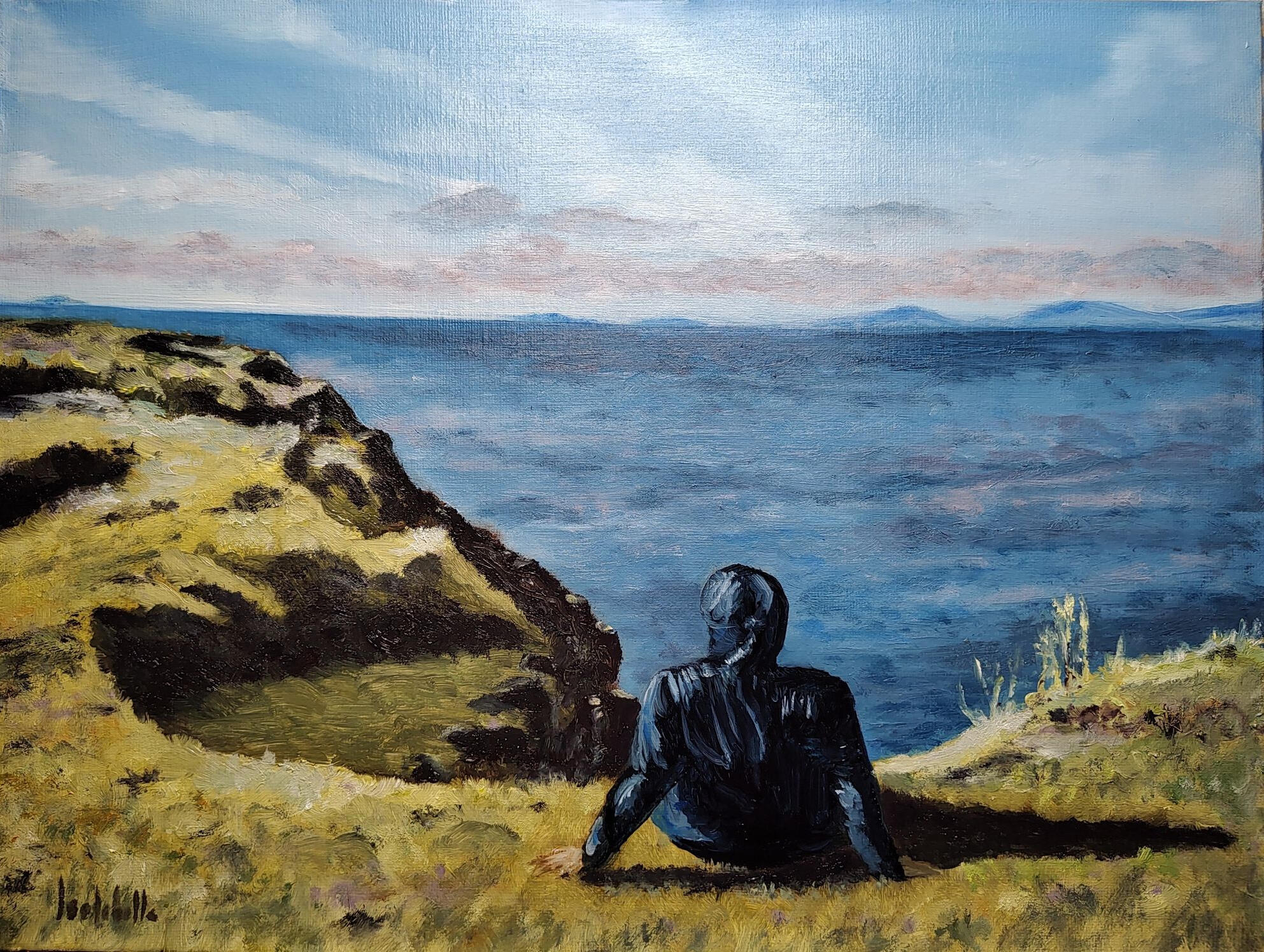 🔴 SUL BORDO - 40x30cm oil on canvas board