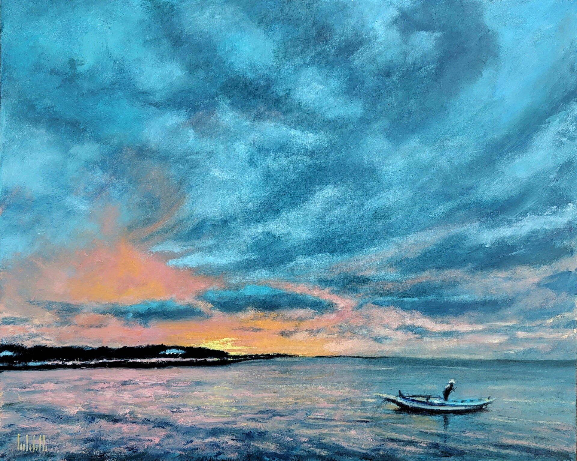 🔴 LIKE A FRAGMENT OF ETERNITY - Oil on canvas 50x40cm