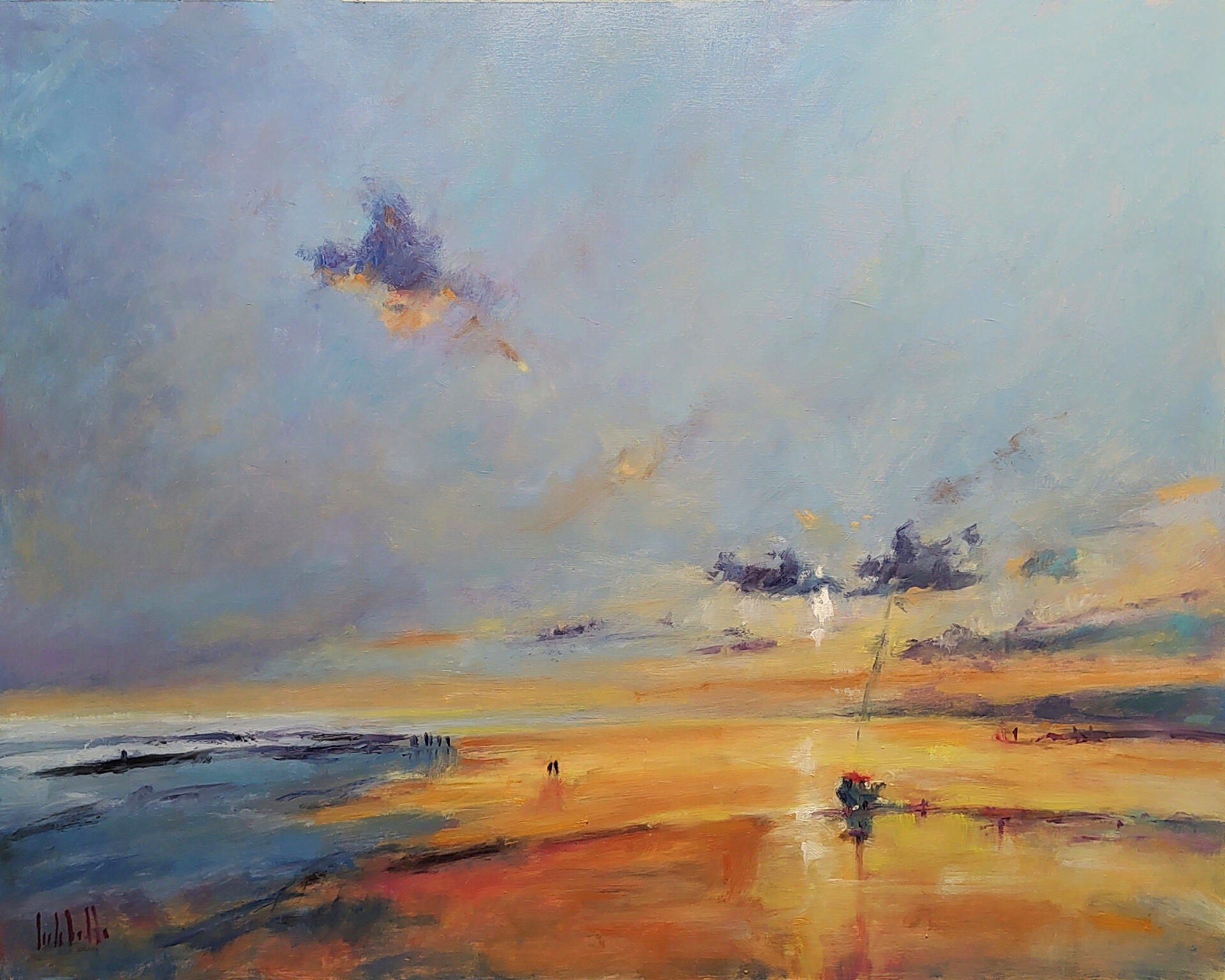 TO THE LAST LIGHT - Oil on board 50x40cm
